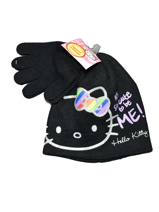 Игриво Очарование: Комплект Шапка и Ръкавички 'Чаровна Усмивка' за Момиче Игриво Очарование: Комплект Шапка и Ръкавички 'Чаровна Усмивка' за Момиче