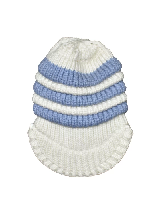 Плетена Шапка 'Зимен Океан' за Бебе Момче Плетена Шапка 'Зимен Океан' за Бебе Момче