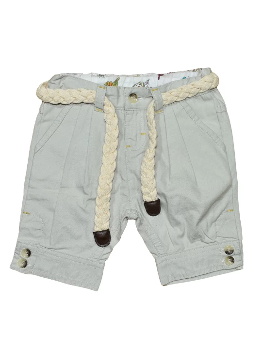 Елегантни къси панталонки за бебе момиче с коланче Елегантни къси панталонки за бебе момиче с коланче