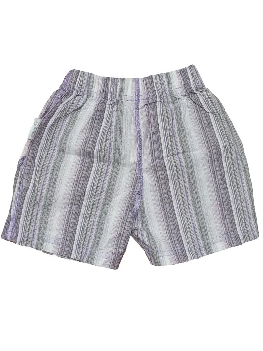 Бебешки къси панталонки за момче на лилави райета Бебешки къси панталонки за момче на лилави райета