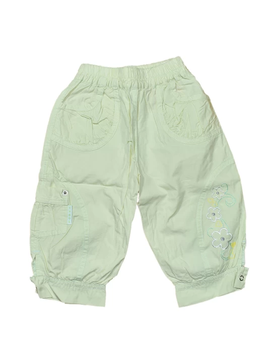 Детски летни къси панталонки за момиче под коляното в светло жълто Детски летни къси панталонки за момиче под коляното в светло жълто