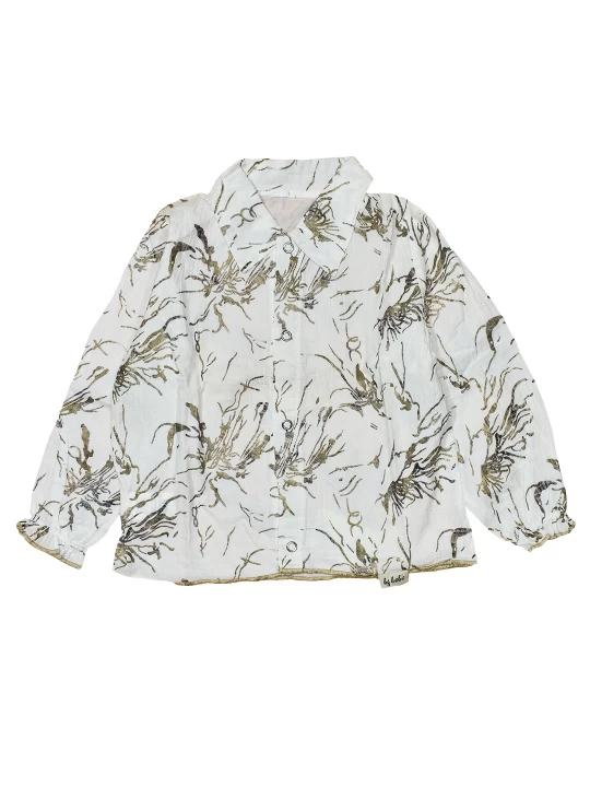 Бебешка риза за момиче в бяло Бебешка риза за момиче в бяло