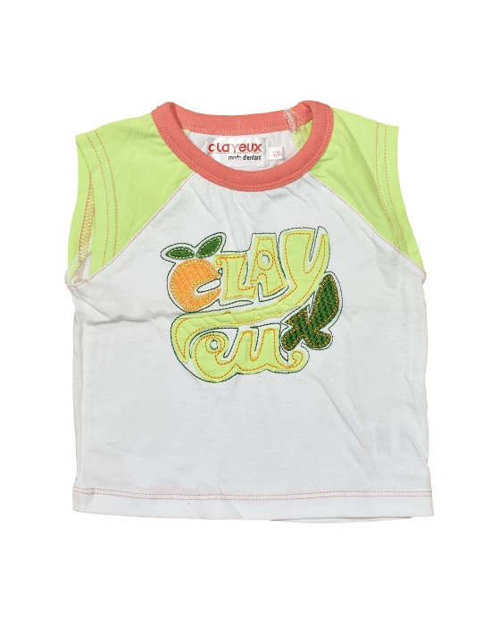 Бебешки летен потник за момче със забавен портокал Бебешки летен потник за момче със забавен портокал