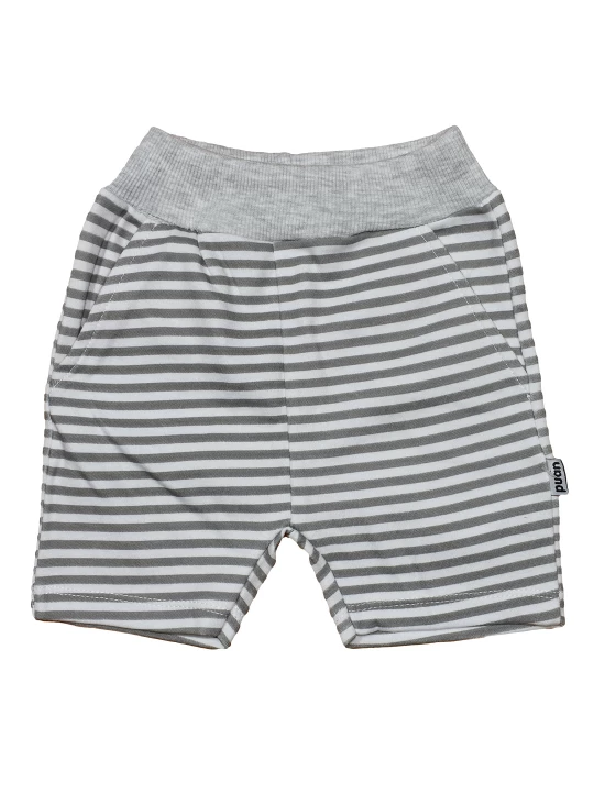 Памучни бебешки къси панталонки за момче на райета Памучни бебешки къси панталонки за момче на райета