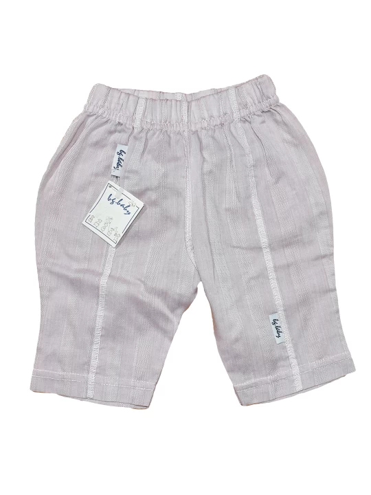 Памучни бебешки къси панталонки в светло розово за момиче