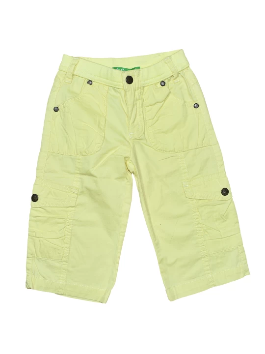 Детски 7/8 памучни панталонки за момиче в светло жълто Cichlid Детски 7/8 памучни панталонки за момиче в светло жълто Cichlid