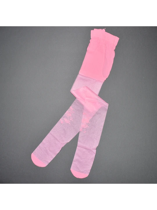 Розово чорапогащник с цветни акценти за момичета - 20 den Розово чорапогащник с цветни акценти за момичета - 20 den