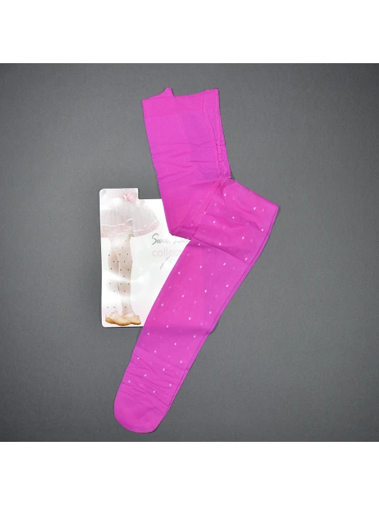 Ягодови детски чорапогащник със сребърни точки - 40 den Ягодови детски чорапогащник със сребърни точки - 40 den