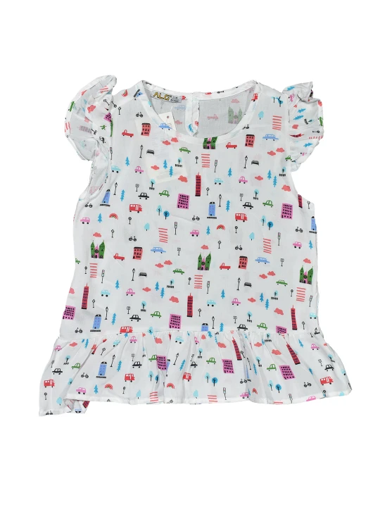Бяла лятна детска рокля за момиче Бяла лятна детска рокля за момиче