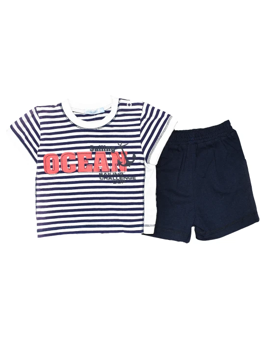 Бебешки летен комплект за момче с морски мотиви