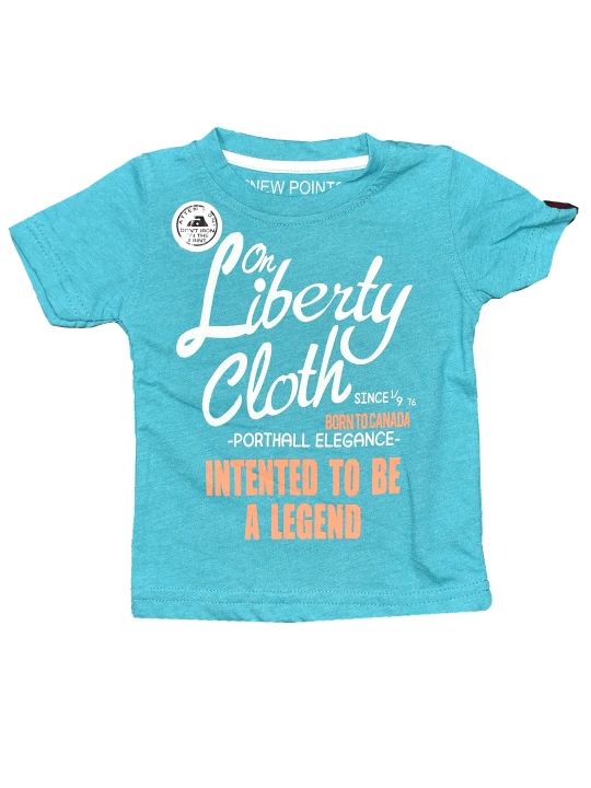 Бебешка тениска в синьо-зелено с апликация Бебешка тениска в синьо-зелено с апликация