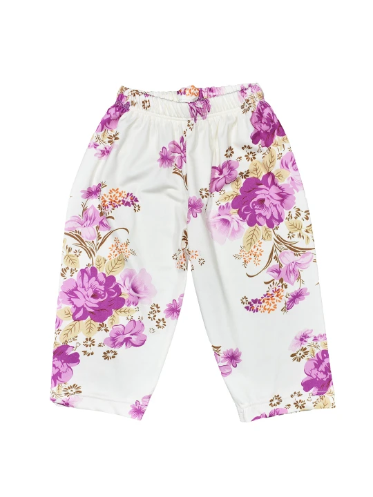 Детски летен клин за момиче в бяло на цветя Детски летен клин за момиче в бяло на цветя