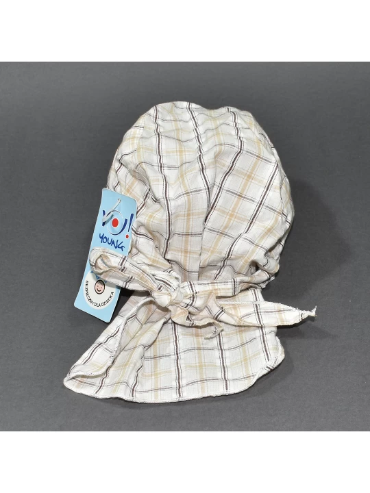 Удобна детска шапка тип кърпа на райе за момчета Удобна детска шапка тип кърпа на райе за момчета