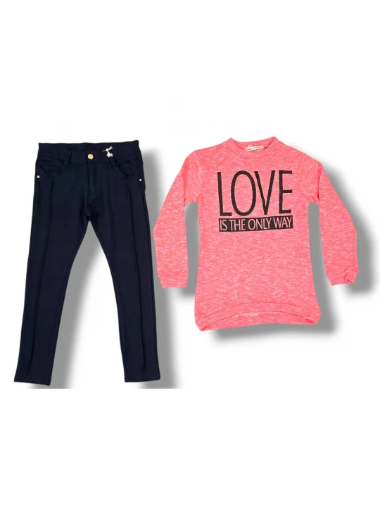 Памучен детски комплект за момиче Памучен детски комплект за момиче