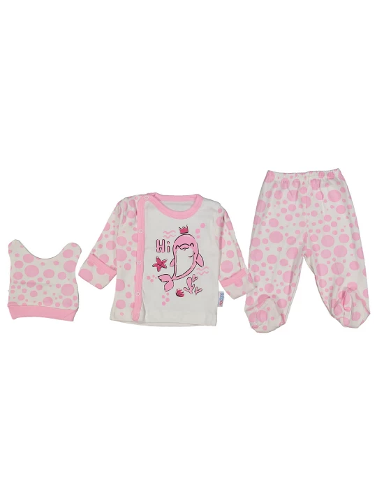 Бебешки комплект 'Розово делфинче' – 3 Части Бебешки комплект 'Розово делфинче' – 3 Части