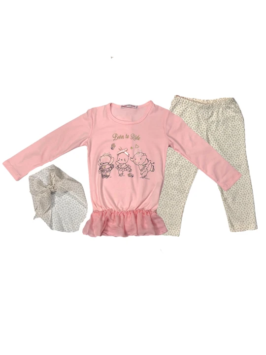 Памучен детски комплект за момиче Памучен детски комплект за момиче