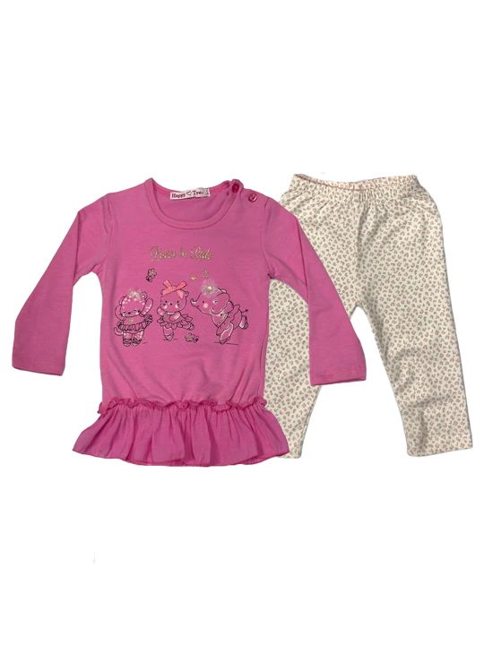 Памучен детски комплект за момиче Памучен детски комплект за момиче