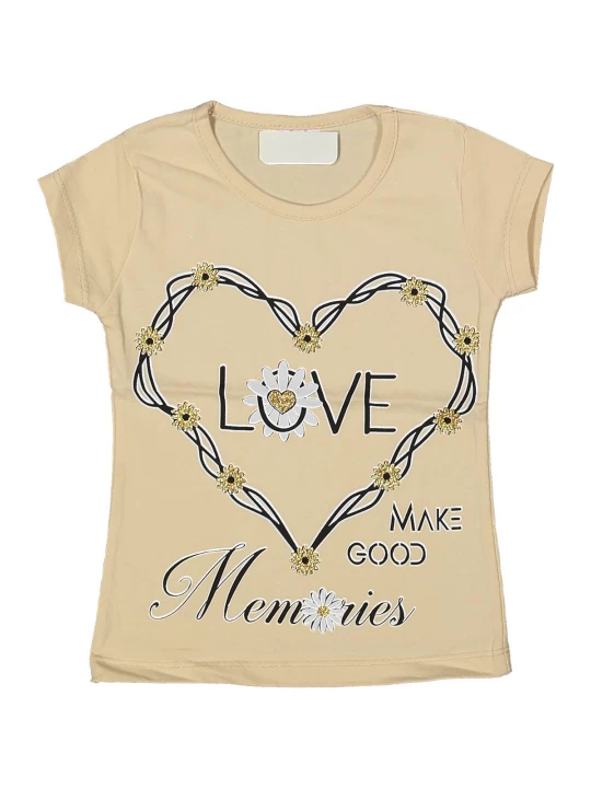 Памучна тениска за момиче Памучна тениска за момиче