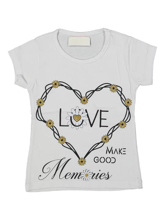Памучна тениска за момиче Памучна тениска за момиче