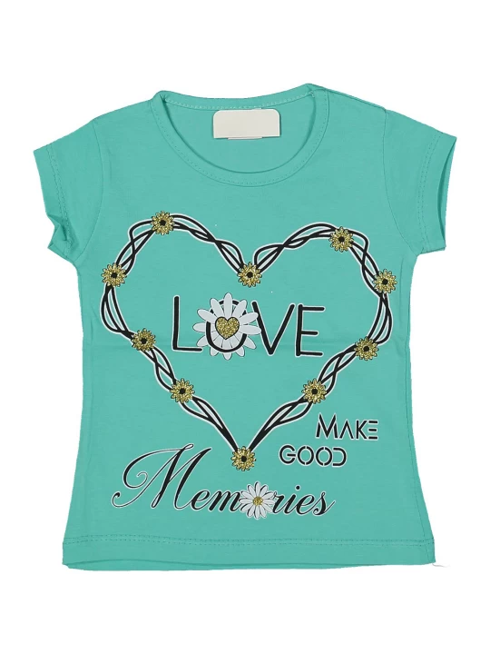 Памучна тениска за момиче Памучна тениска за момиче