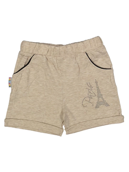 Стилни детски къси панталонки за момиче - Бежовата нежност на лятото Стилни детски къси панталонки за момиче - Бежовата нежност на лятото