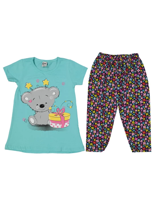 Радост и цветове: Детски летен комплект със свежа апликация на коала Радост и цветове: Детски летен комплект със свежа апликация на коала