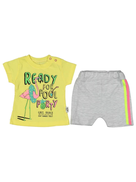 Слънчево настроение - бебешки летен комплект за момиче Слънчево настроение - бебешки летен комплект за момиче