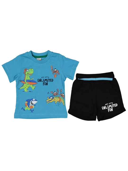 Океанска забава - Бебешки летен комплект за момче Океанска забава - Бебешки летен комплект за момче