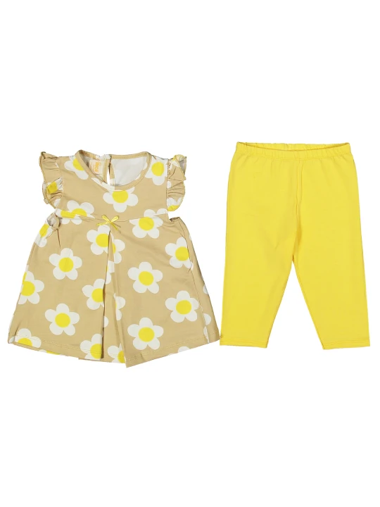 Детски летен комплект от 2 части в жълто Детски летен комплект от 2 части в жълто