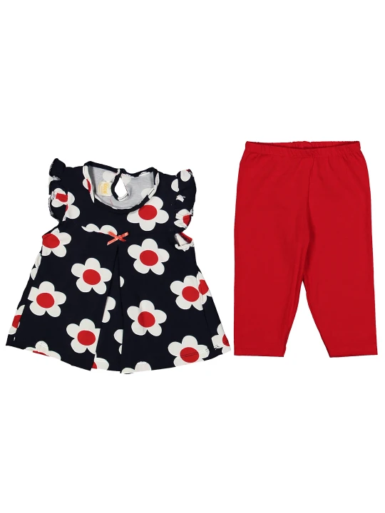 Бебешки летен комплект за момиче - Туника и клинче Бебешки летен комплект за момиче - Туника и клинче