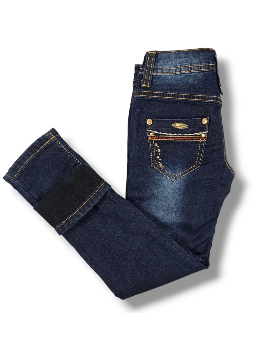 Ватирани детски дънки за момиче меки и комфортни Ватирани детски дънки за момиче меки и комфортни