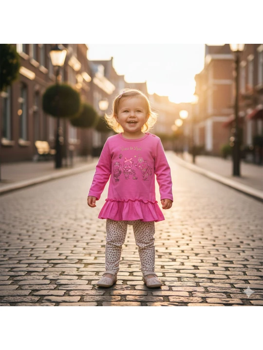 Памучен детски комплект за момиче Памучен детски комплект за момиче