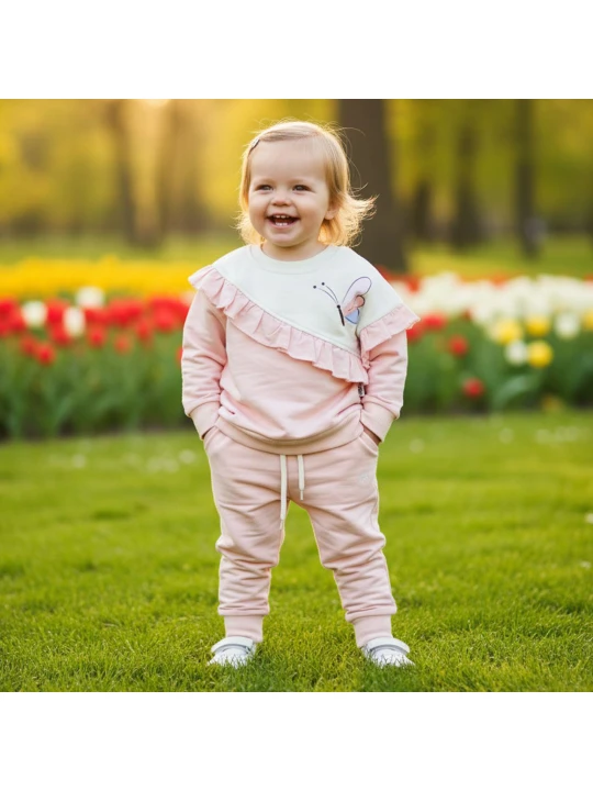 Комплект с дълъг ръкав за бебе момиче Комплект с дълъг ръкав за бебе момиче