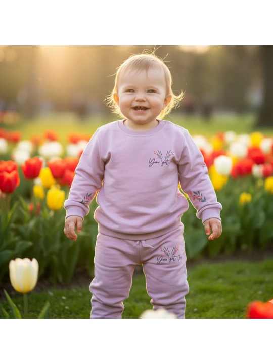 Комплект с дълъг ръкав за бебе момиче Комплект с дълъг ръкав за бебе момиче