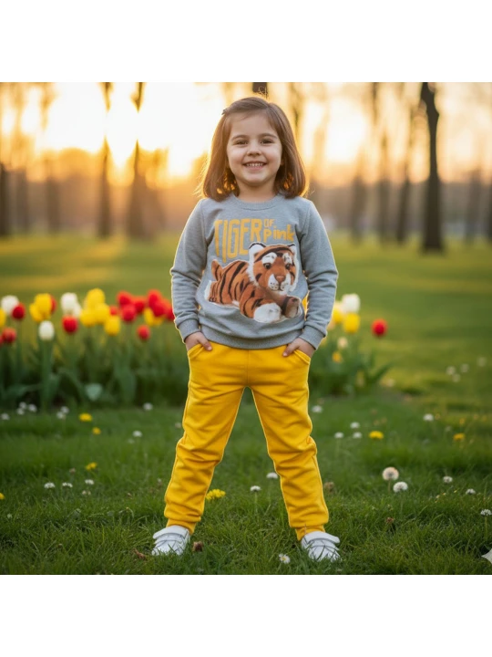 Детски Комплект 'Слънчев Тигър' за Момиче Детски Комплект 'Слънчев Тигър' за Момиче