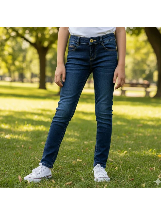 Ватирани детски дънки за момиче меки и комфортни Ватирани детски дънки за момиче меки и комфортни