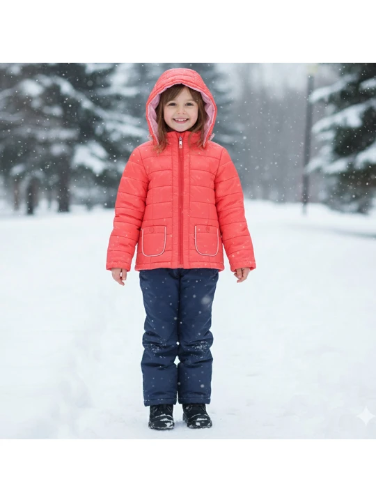 Топлина в Корал: Зимно Яке за Момиче Топлина в Корал: Зимно Яке за Момиче