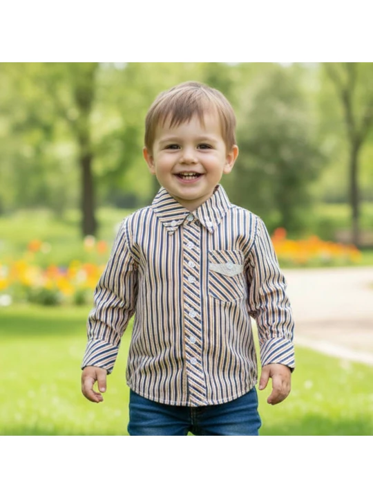 Детска риза за момче на райе Детска риза за момче на райе