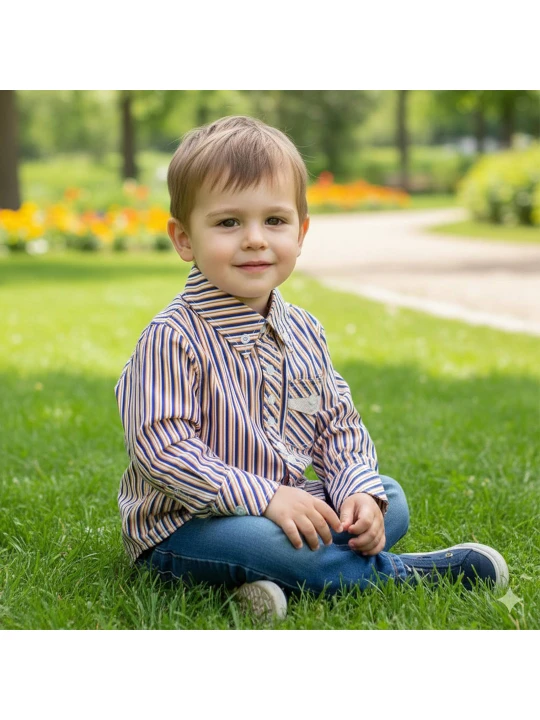 Детска риза за момче на райе Детска риза за момче на райе