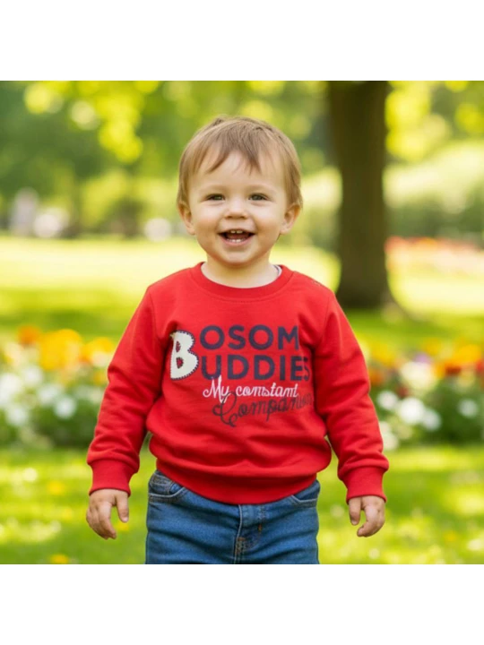 "Истински Приятел" - Бебешка Блуза за Момче с Весел Надпис "Истински Приятел" - Бебешка Блуза за Момче с Весел Надпис