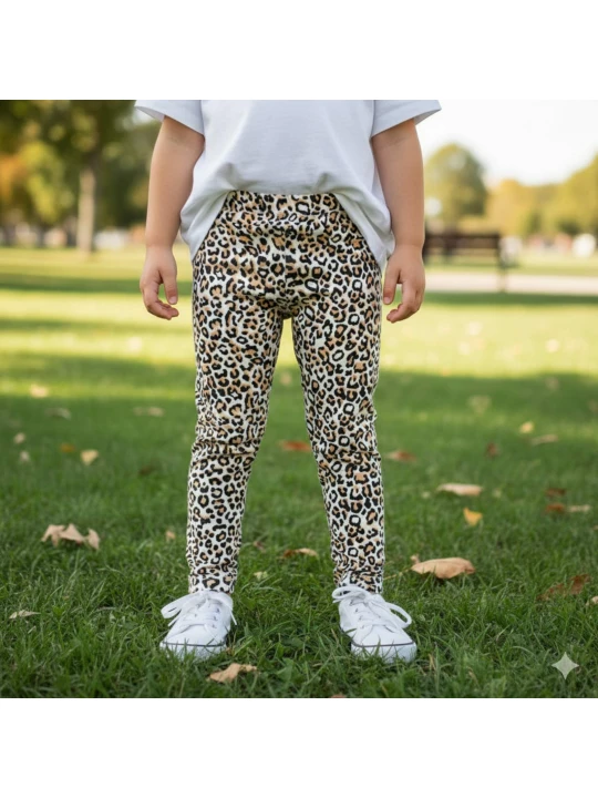"Дива Елегантност" - Клин с Леопардов Принт за Момичета "Дива Елегантност" - Клин с Леопардов Принт за Момичета