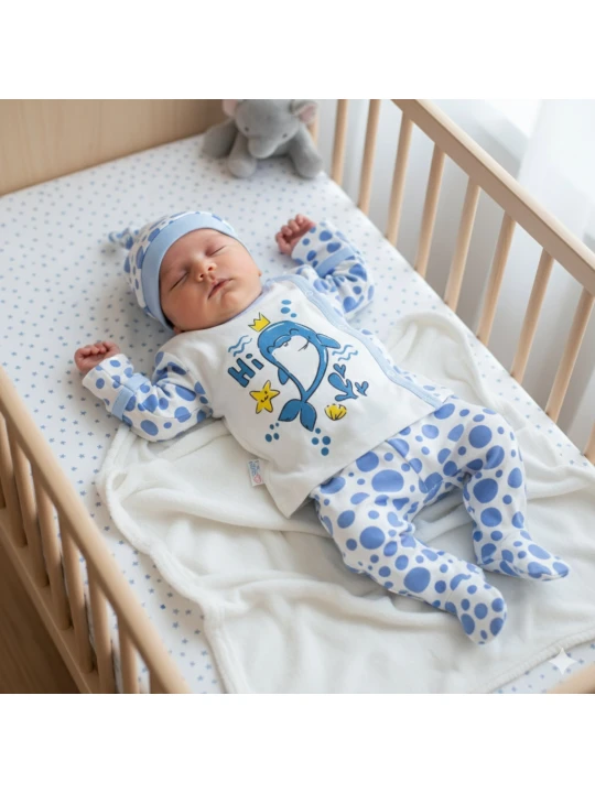 Бебешки комплект 'Морско кралство' – 3 Части Бебешки комплект 'Морско кралство' – 3 Части