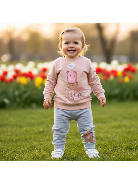 Комплект с дълъг ръкав за бебе момиче Комплект с дълъг ръкав за бебе момиче