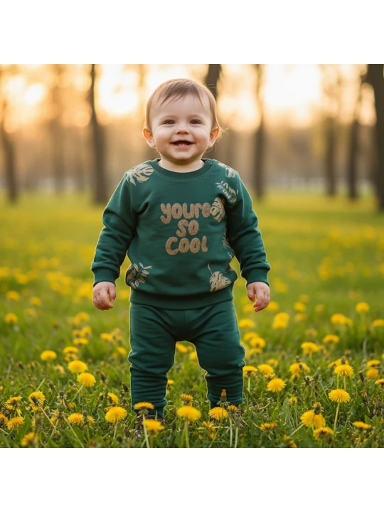 Бебешки Комплект "Тропически Чар" с Блуза и Панталони