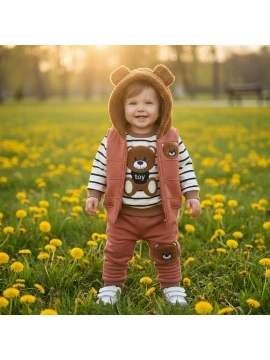 Червено Веселие: Ватиран Детски Комплект с Лисичка и Пухини Части